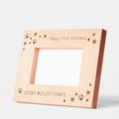 Welpenweihnachtsfest mit Namen Geätzte Rahmen (Links)