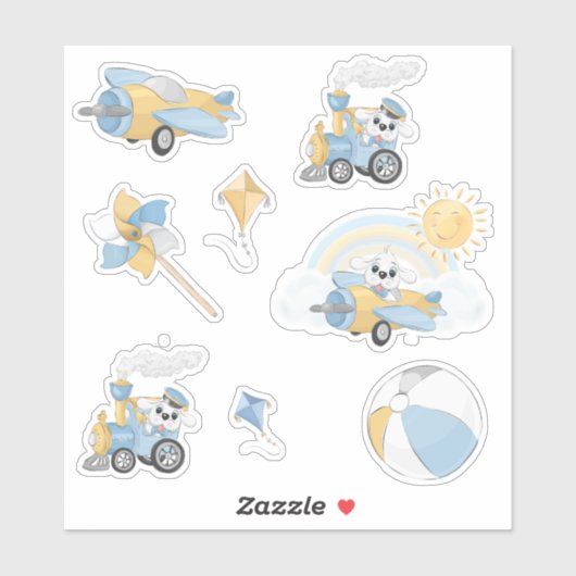 Welppy Birthday Boy Aufkleber (Blatt)