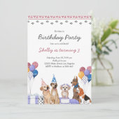 Welppy Birthday Einladung (Stehend Vorderseite)