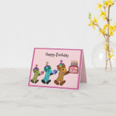 Welppy Birthday Fun Karte (Gelbe Blume)