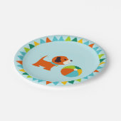Welppy Birthday Paper Plate v2.0 Pappteller (Schrägansicht)