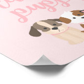 Welppy Birthday Party Sign Adoptierte ein Puppy Pi Poster (Ecke)