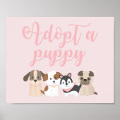Welppy Birthday Party Sign Adoptierte ein Puppy Pi Poster (Vorne)