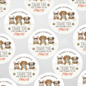 Welppy Dog Birthday Party Danke Runder Aufkleber