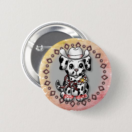 Welppy Dog Sheriff Button (Vorne & Hinten)