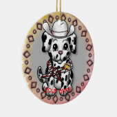 Welppy Dog Sheriff Keramik Ornament (Rechts)