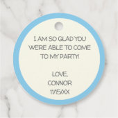 Welppy Dog Thema Geburtstagsparty Danke Geschenkanhänger (Rückseite)