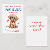 Welppy Kids Valentines Mitteilungskarte (Vorne/Hinten)