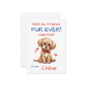 Welppy Kids Valentines Mitteilungskarte (Vorderseite/Rückseite Beispiel)