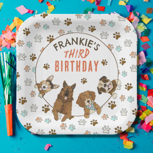 Welppy Paw ty Birthday Party Pappteller