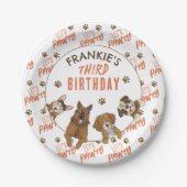 Welppy Paw ty Birthday Party Pappteller (Vorderseite)