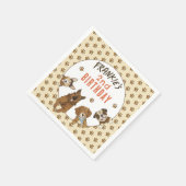 Welppy Paw ty Birthday Party Serviette (Ecke)