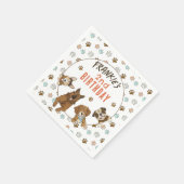 Welppy Paw ty Birthday Party Serviette (Ecke)