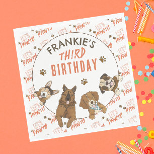 Welppy Paw ty Birthday Party Serviette