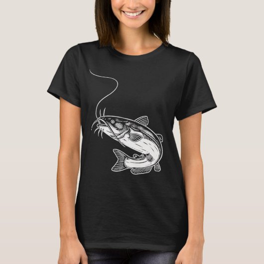 Wels an der Angel T-Shirt (Vorderseite)