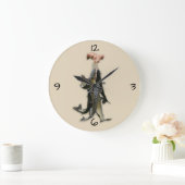 Wels auf einem Tragbalken Große Wanduhr (Zuhause)