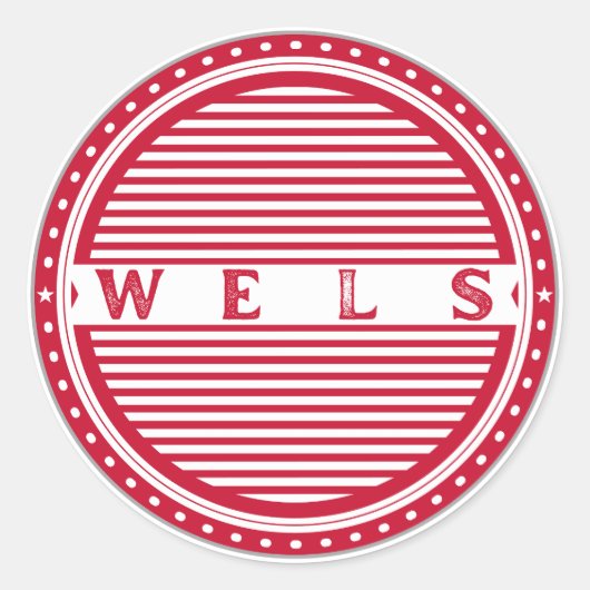 Wels City Pride Emblem – Austria Identity Runder Aufkleber (Vorderseite)