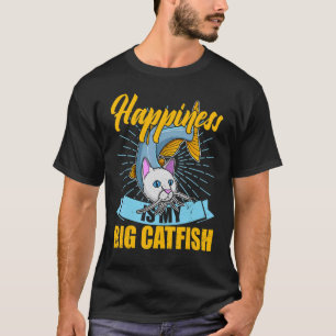 Wels Katzenwels Angeln Humor T-Shirt