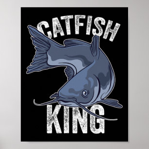 Wels-König Wels-Angeln Wels-Fischen Poster