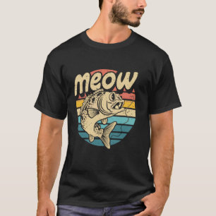 Wels Miaut Lustiger Katzenfischerei Angelsport Fis T-Shirt