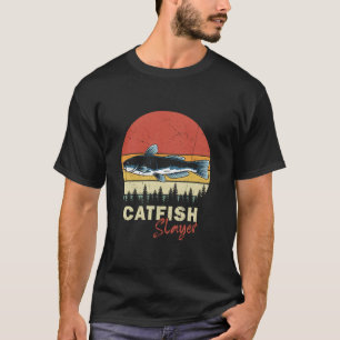 Wels Mörder Vintage Retro Lustig Angler F T-Shirt