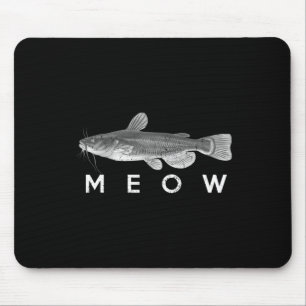 Wels-Shirt Miauen Lustiger Katzenfisch Angeln Fisc Mousepad