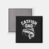 Wels-Vater, Catfishing Daddy Angler Fischer Fis Magnet (Vorderseite/Rückseite)