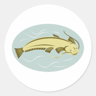 Wels woocut Art Runder Aufkleber