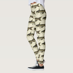 Welsangeln, alte marine Lebenswelt Flussfische Leggings