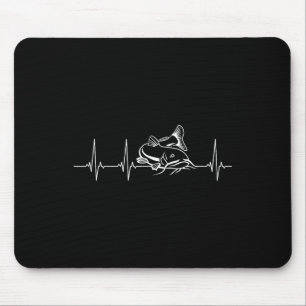 Welsangeln Herzschlag Mousepad