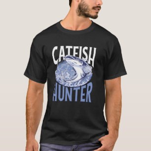 Welsangeln Wels Jäger Fischer Flachkopf Fisch T-Shirt