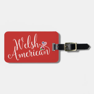 Welsh American Entwine Heart Luggage Tag Gepäckanhänger
