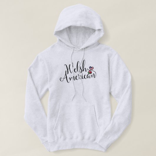 Welsh American Entwinted Hearts Hoodie (Design vorne)