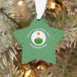 Welsh Angel Christmas Flag Personalisiert Ornament