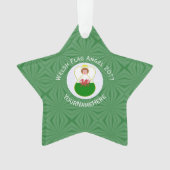 Welsh Angel Christmas Flag Personalisiert Ornament (Vorderseite)
