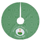 Welsh Angel Christmas Flag Personalisiert Polyester Weihnachtsbaumdecke (Vorderseite)