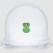 Welsh Angel Christmas Flag Personalized Schneekugeln (Rückseite)