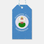 Welsh Angel Hanukkah Flag Personalized  Geschenkanhänger (Vorderseite)