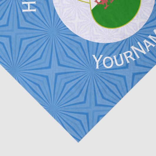 Welsh Angel Hanukkah Flag Personalized Gift Seidenpapier (Ausschnitt)