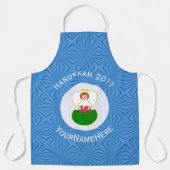 Welsh Angel Hanukkah Flag Personalized Large Schürze (Vorderseite)