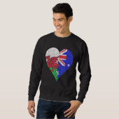 Welsh Australian Flag Heart Sweatshirt (Vorne ganz)