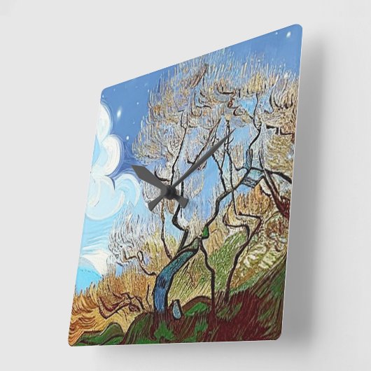 WELSH BERGBAUM QUADRATISCHE WANDUHR (Winkel)