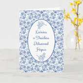 Welsh Blue on White Floral Grandparents Day Card Karte (Gelbe Blume)