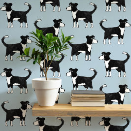Welsh Border Collie Dog Pattern Tapete