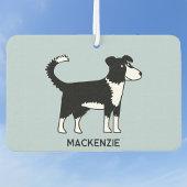 Welsh Border Collie Dog Personalisierter Name Autolufterfrischer