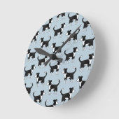 Welsh Border Collie Sheep Dog Muster Runde Wanduhr (Winkel)