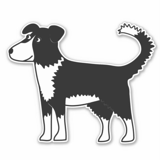 Welsh Border Collie Sheepdog Aufkleber (Vorderseite)