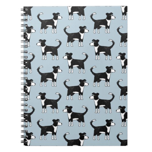 Welsh Border Collie Sheepdog Cute Pattern Notizblock (Vorderseite)