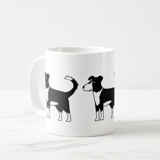 Welsh Border Collie Sheepdog Kaffeetasse (Vorderseite Links)
