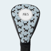 Welsh Border Collie Sheepdog Muster Monogram Golf Headcover